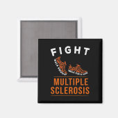 Multiple Sklerose Frau Awareness Warrior Ribbon 1 Magnet (Vorderseite/Rückseite)