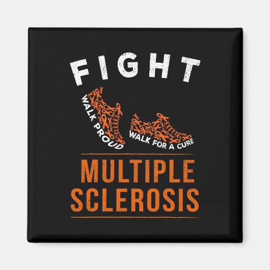 Multiple Sklerose Frau Awareness Warrior Ribbon 1 Magnet (Vorne)