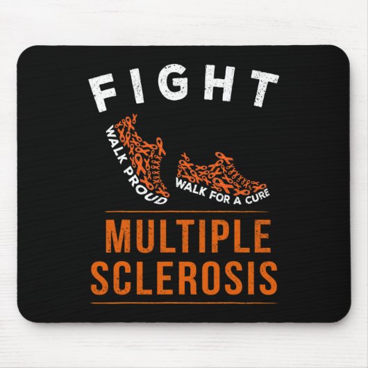 Multiple Sklerose Frau Awareness Warrior Ribbon 1 Mousepad (Vorne)