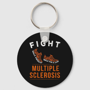 Multiple Sklerose Frau Awareness Warrior Ribbon 1 Schlüsselanhänger