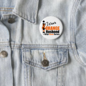 Multiple Sklerose Ich trage Orange für meinen Mann Button (Beispiel)