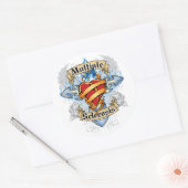 Multiple Sklerose Kreuz & Herz Runder Aufkleber (Umschlag)