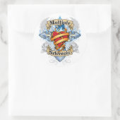 Multiple Sklerose Kreuz & Herz Runder Aufkleber (Tasche)