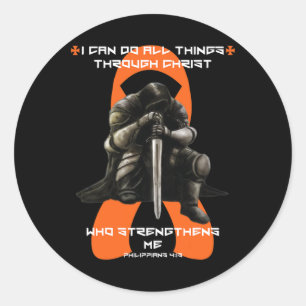 Multiple Sklerose Männer geben Ehemann Frau Bewuss Runder Aufkleber