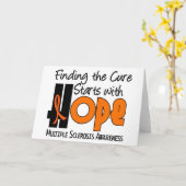 Multiple Sklerose MS HOPE 4 Karte (Gelbe Blume)