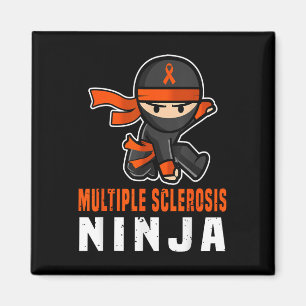 Multiple Sklerose Ninja Awareness Funny Orange Ri Magnet