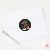 Multiple Sklerose Ninja Awareness Funny Orange Ri Runder Aufkleber (Umschlag)