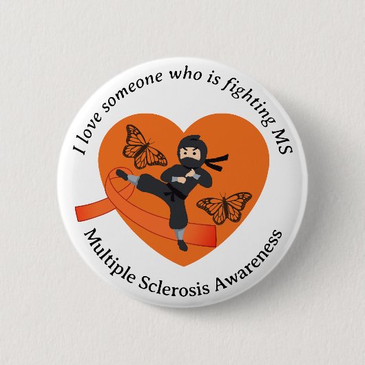 Multiple Sklerose Ninja Button (Vorderseite)