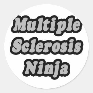 Multiple Sklerose Ninja Runder Aufkleber