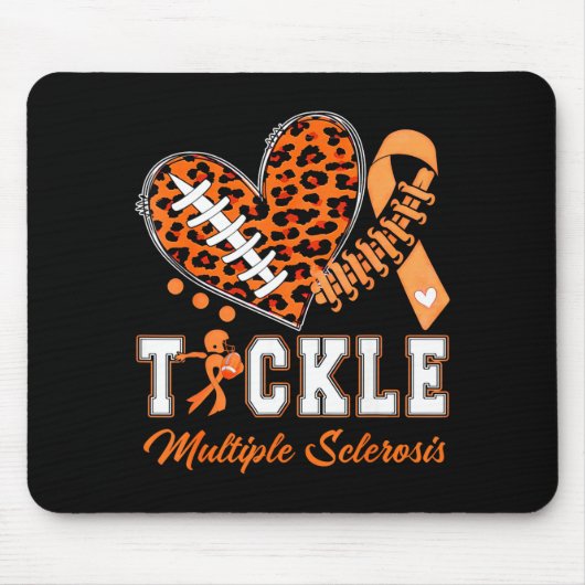 Multiple Sklerose Orange Band Bekanntheit bekämpfe Mousepad (Vorne)