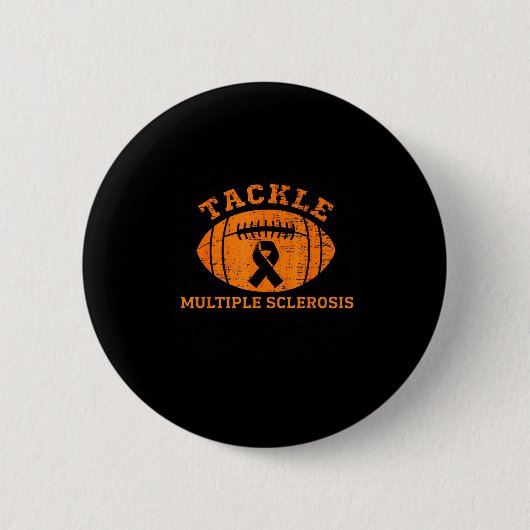 Multiple Sklerose Orange Band Bekanntheitsmachung  Button (Vorderseite)