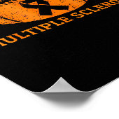 Multiple Sklerose Orange Band Bewusstsein  Poster (Ecke)