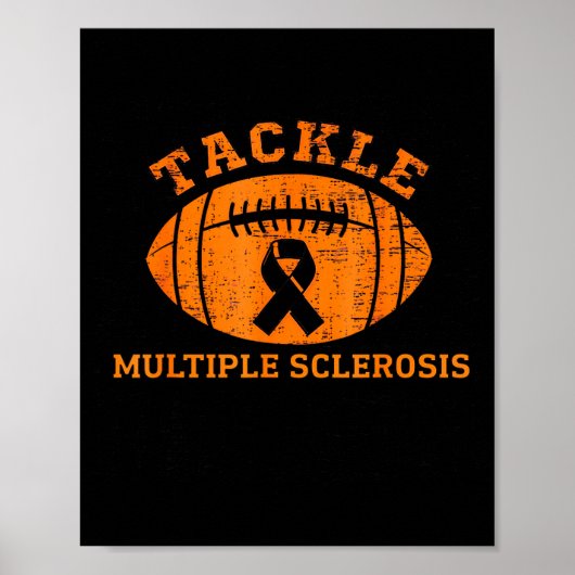 Multiple Sklerose Orange Band Bewusstsein  Poster (Vorne)