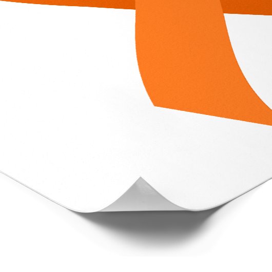 Multiple Sklerose Orange Ribbon 3 Poster (Ecke)