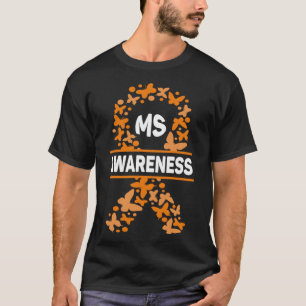Multiple Sklerose Orange Ribbon Männer Frauen Awar T-Shirt