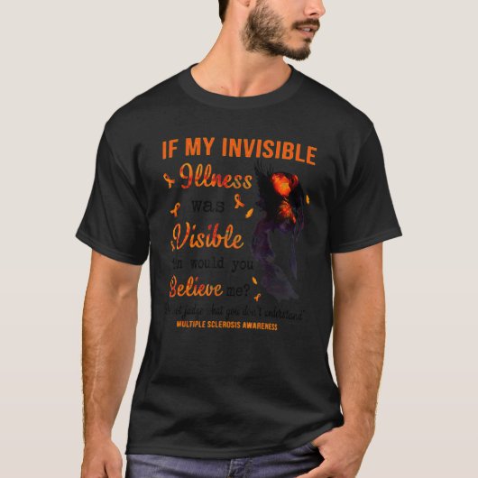 Multiple Sklerose Orangefarbene Multipler Sklerose T-Shirt (Vorderseite)