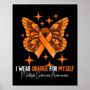 Multiple Sklerose Sensibilisierungsmonat Frau Gift Poster