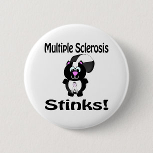 Multiple Sklerose stinkt Skunk Awareness Design Button