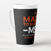Multiple Sklerose Survivor Unterstützung Geschenk Milchtasse (Linke Ecke)