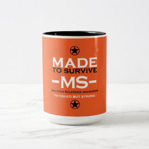 Multiple Sklerose Survivor Unterstützung Geschenk Zweifarbige Tasse