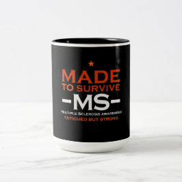 Multiple Sklerose Survivor Unterstützung Geschenk Zweifarbige Tasse