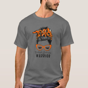 Multiple Sklerose Warrior Leopard Messy Bun MS Wa T-Shirt