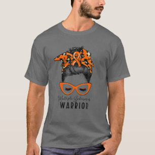 Multiple Sklerose Warrior Leopard Messy Bun MS Wa T-Shirt