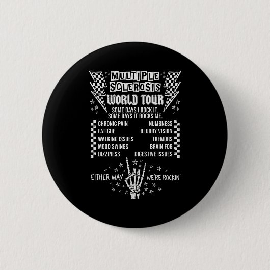 Multiple Sklerose Welt-Tour Rock and Roll Button (Vorderseite)