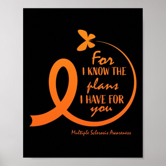 Multiple Sklerosis Awareness Gift Christliche Bibe Poster (Vorne)