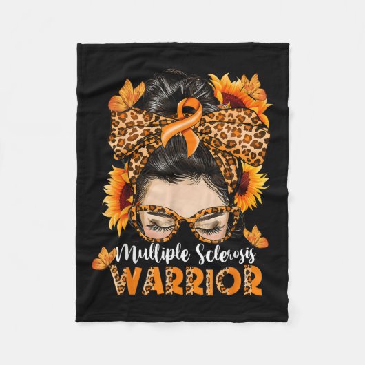 Multiple Sklerosis Warrier Awareness Orange Mes Fleecedecke (Vorderseite)