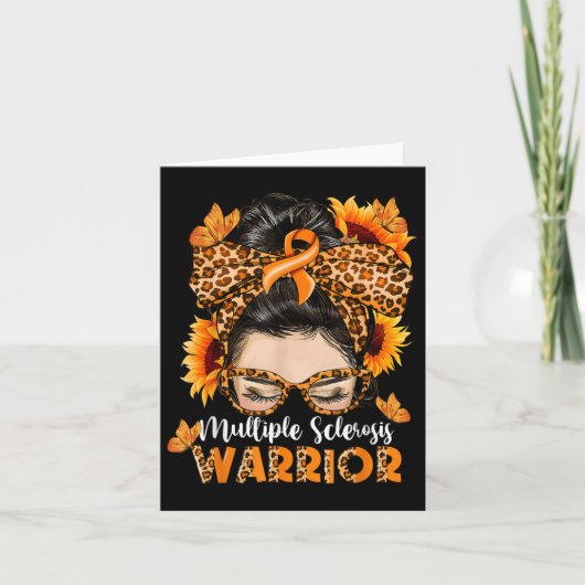 Multiple Sklerosis Warrier Awareness Orange Mes Karte (Vorderseite)