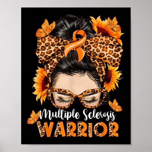 Multiple Sklerosis Warrier Awareness Orange Mes Poster (Vorne)