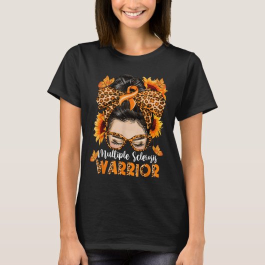 Multiple Sklerosis Warrier Awareness Orange Mes T-Shirt (Vorderseite)