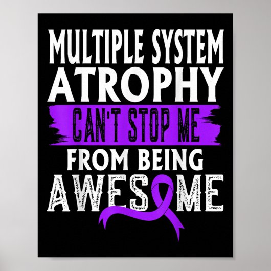Multiple System Atrophy Msa Awareness Can't Stop M Poster (Vorne)