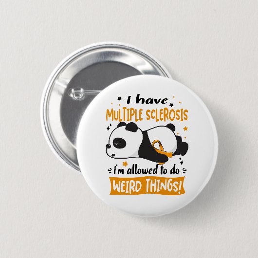 Multipler Sklerose Aufklärung Monat Bonbongeschenk Button (Vorne & Hinten)