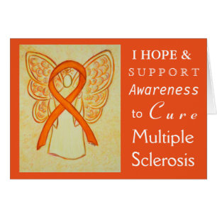 Multipler Sklerose Awareness Ribbon Angel MS Card