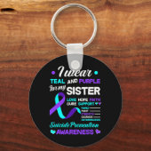 Multipler Sklerose I Tragen Aquamarine und Lila Schlüsselanhänger (Vorderseite)