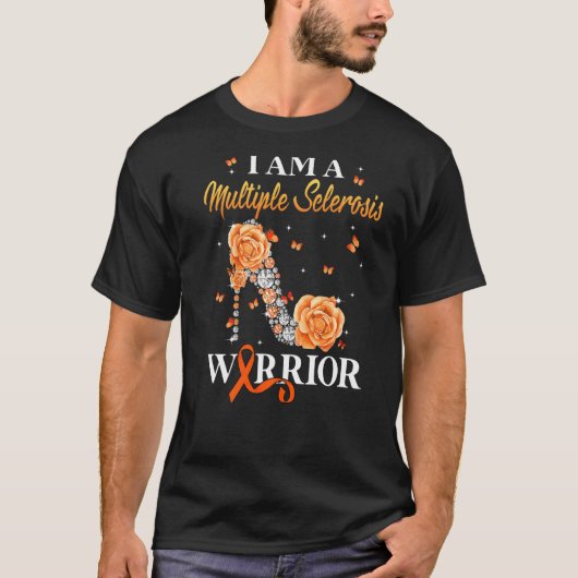 Multipler Sklerose Krieger Diamanthohe Fersenström T-Shirt (Vorderseite)