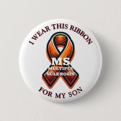 Multipler Sklerose MS Bewusstseinsmonat Button (Vorderseite)