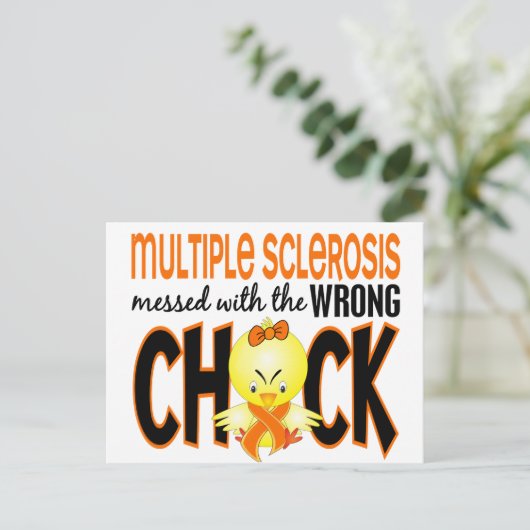 Multipler Sklerose MS, die mit dem falschen Schwan Postkarte (Stehend Vorderseite)