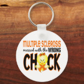 Multipler Sklerose MS, die mit dem falschen Schwan Schlüsselanhänger (Vorderseite)