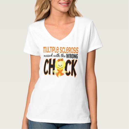 Multipler Sklerose MS, die mit dem falschen Schwan T-Shirt (Vorderseite)