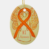 Multipler Sklerose Sensibilisierung Band Engel Orn Keramikornament (Hinten)