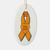 Multipler Sklerose Sensibilisierungsband mit Herz Keramikornament (Rechts)