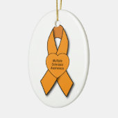 Multipler Sklerose Sensibilisierungsband mit Herz Keramikornament (Links)