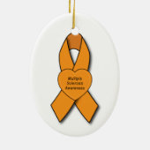 Multipler Sklerose Sensibilisierungsband mit Herz Keramikornament (Hinten)