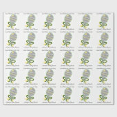 Multiples Baby Dusche Gelb-Grün-Baby-Rattles Geschenkpapier (Flach)