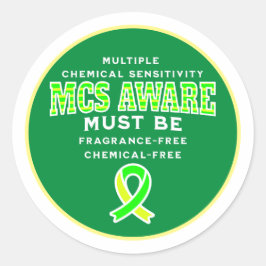 Multiples chemisches Empfindlichkeitsbewusstsein M Runder Aufkleber