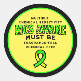 Multiples chemisches Empfindlichkeitsbewusstsein M Runder Aufkleber