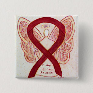 Multiples Myelom Angel Awareness Ribbon Buttone Button